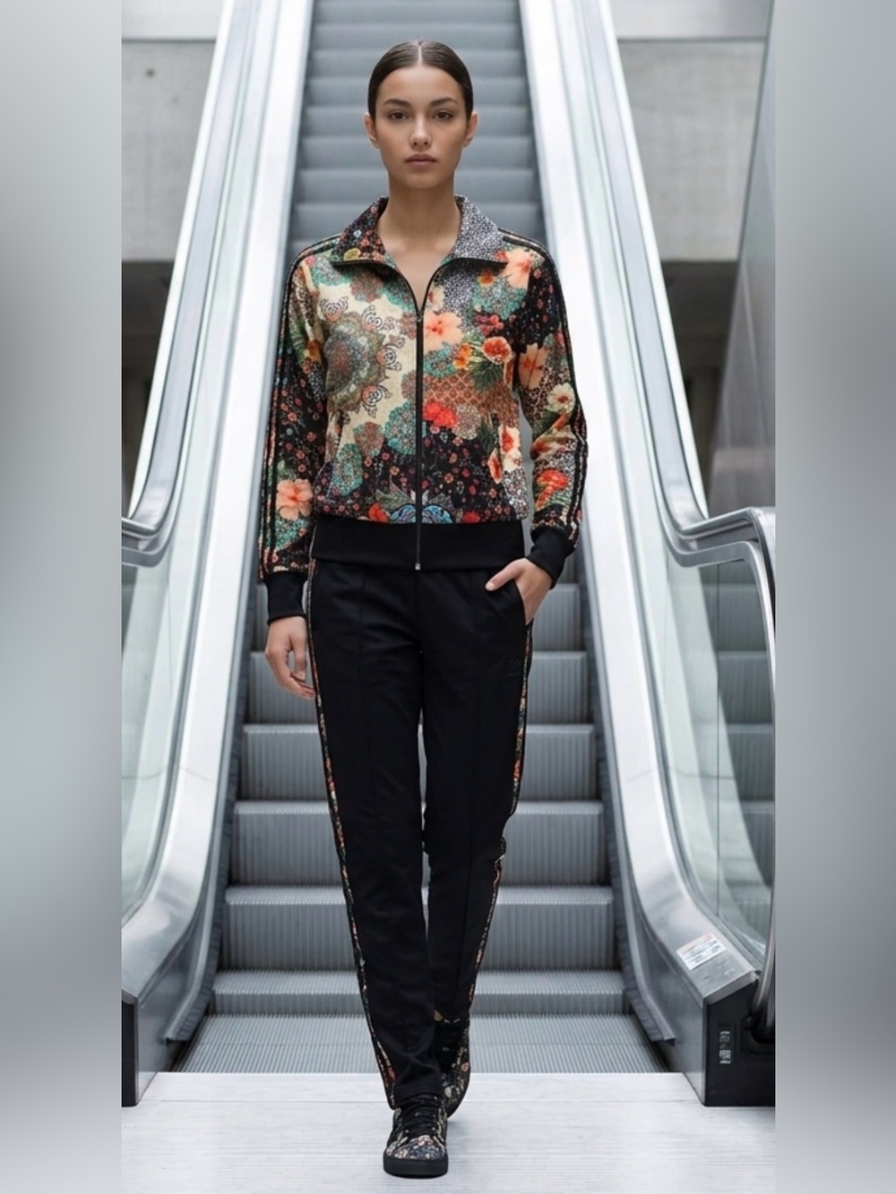 Adidas x Farm Rio Jardim Agharta Track Jacket Floral Mandala Medium M